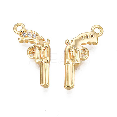 Brass Micro Pave Cubic Zirconia Pendants X2-KK-N231-246-1