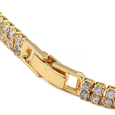 Rack Plating Brass Rectangle Link Bracelet BJEW-Q771-10G-1