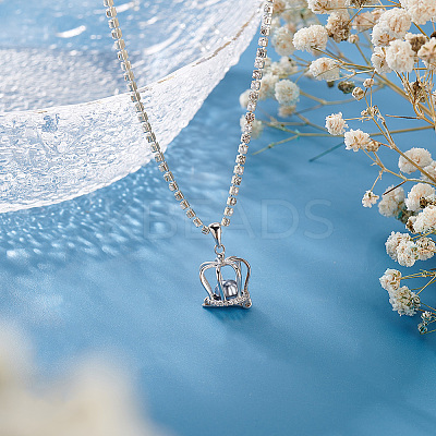 Anti-Tarnish 1Pc 925 Sterling Silver Micro Pave Cubic Zirconia Pendants STER-PH0001-24P-1