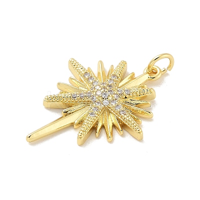Brass Micro Pave Cubic Zirconia Pendants LS-KK-B124-08G-02-1
