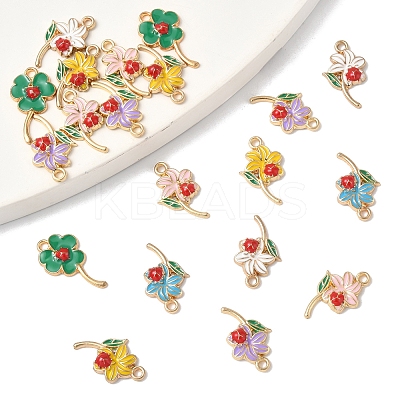 24Pcs 6 Styles Alloy Enamel Pendants FIND-FS0004-18-1