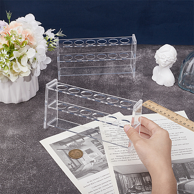 6 Hole Glass Multi-Use Cylinder Tube Display Racks AJEW-WH0596-418A-1