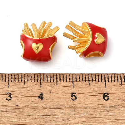 Cartoon Imitation Food Alloy Enamel European Beads FIND-U008-01G-A-1
