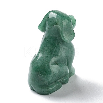 Natural Green Aventurine Carved Healing Dog Figurines DJEW-F025-01C-1