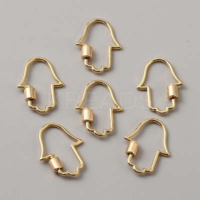 Palm Alloy Screw Carabiner Lock Charms FIND-WH0111-371G-1