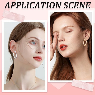 4Pcs 2 Colors Brass Hoop Earrings for Women EJEW-BBC0001-77B-1
