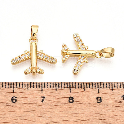 Brass Micro Pave Cubic Zirconia Pendants KK-T070-82G-1