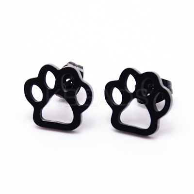 Stainless Steel Stud Earrings EJEW-WH0005-02B-1