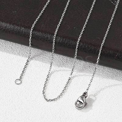 Tarnish Resistant 304 Stainless Steel Necklaces NJEW-F027-40-1mm-1