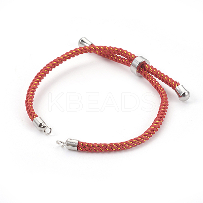 Adjustable Nylon Cord Slider Bracelet Making MAK-F026-A02-P-1