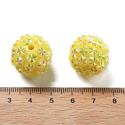 Acrylic Rhinestone Ball Beads OACR-A035-01G-1