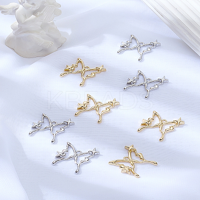 12Pcs 2 Colors Rack Plating Alloy Pendants FIND-LP0005-48-1