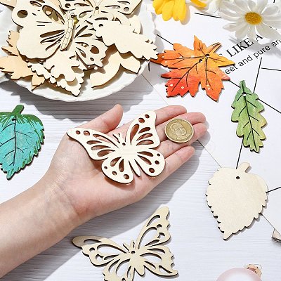 DIY Spring and Summer Theme Wood Pendants Decoration Making Kit DIY-CJ0002-62-1