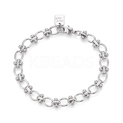 Brass Chain Bracelets BJEW-N032-03P-1