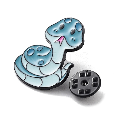 Snake Alloy Enamel Pin Brooches JEWB-C029-02B-EB-1