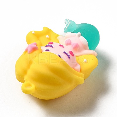 Mermaid Shape PVC Pendants KY-E012-06C-1
