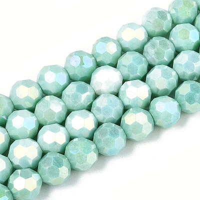 Anti-Tarnish Electroplate Glass Beads Strands EGLA-T021-10mm-15-11-1