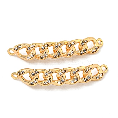 Brass Micro Pave Clear Cubic Zirconia Pendants KK-N254-116G-1