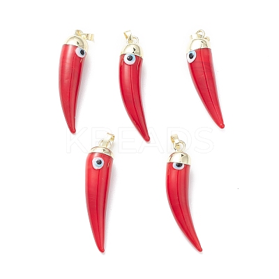 Handmade Evil Eye Lampwork Pendants LAMP-F031-01G-01-1