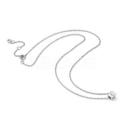 Cube Micro Pave Cubic Zirconia Pendant Necklaces & Bracelets Sets SJEW-JS01116-01-1
