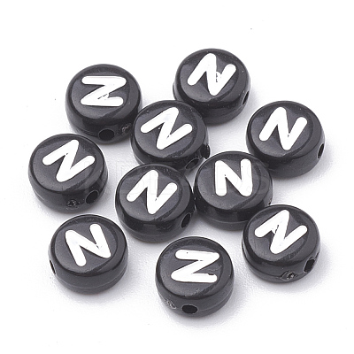 Opaque Acrylic Beads SACR-N002-02N-1