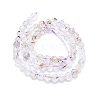 Natural Rutilated Quartz Beads Strands G-K245-A04-02-1