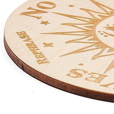 Wooden Carved Cup Mats LS-AJEW-P103-01L-1