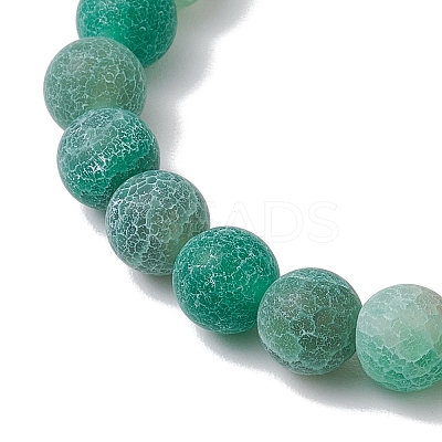 Dyed Natural Weathered Agate Round Beads Stretch Bracelets BJEW-JB11080-1