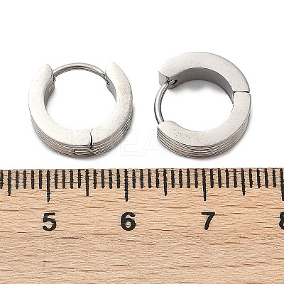 304 Stainless Steel Polishing Effect Hoop Earrings EJEW-M001-40C-P-1