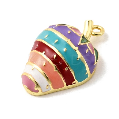 Brass Enamel Pendants KK-F929-07B-G-1