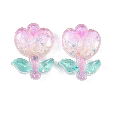 Transparent Epoxy Resin Flower Decoden Cabochons CRES-M034-01A-1