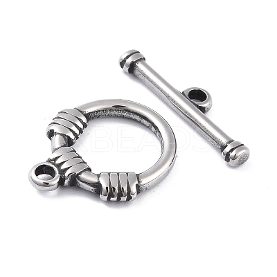 304 Stainless Steel Toggle Clasps STAS-I190-04AS-1