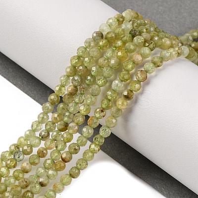 Natural Green Garnet Beads Strands G-A235-A02-02-1