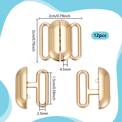 12Pcs Alloy Interlocking Clasps FIND-PH0038-27G-1