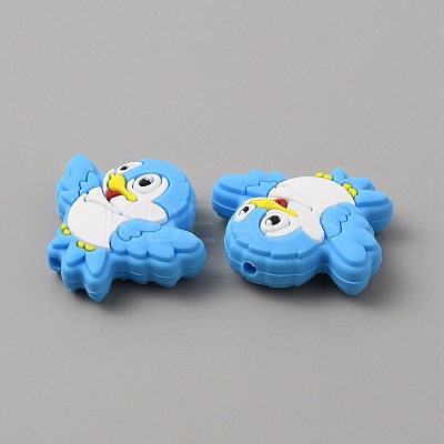 Bird Food Grade Eco-Friendly Silicone Beads LS-SIL-WH0018-003E-1