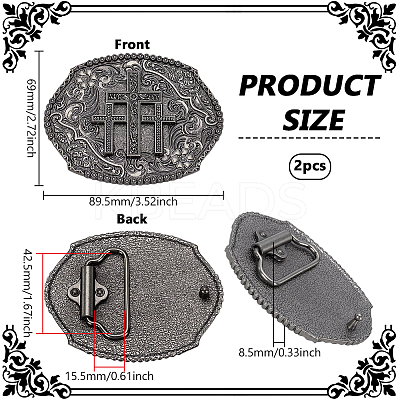 2Pcs Alloy Buckles AJEW-CA0004-77-1