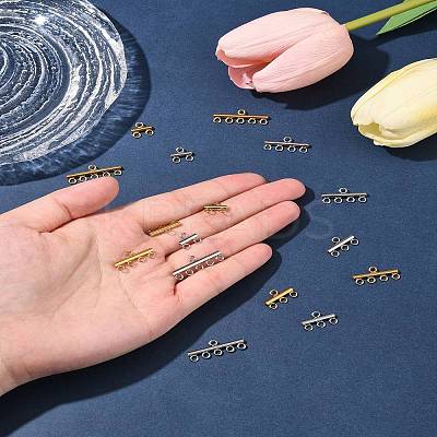 16Pcs 8 Styles 304 Stainless Steel Chandelier Component Links STAS-FS0001-70-1