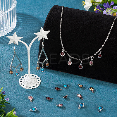 20Pcs Faceted Glass Charms RGLA-TADJ0001-01D-1