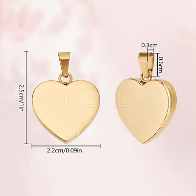 10Pcs Valentines Gift Idea for Him 304 Stainless Steel Mirror Polished Finish Stamping Blank Tag Pendants STAS-DR0001-10G-1