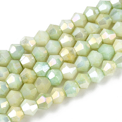 Ombre Effect Dyed Glass Beads Strands X-GLAA-T025-4mm-09D-1