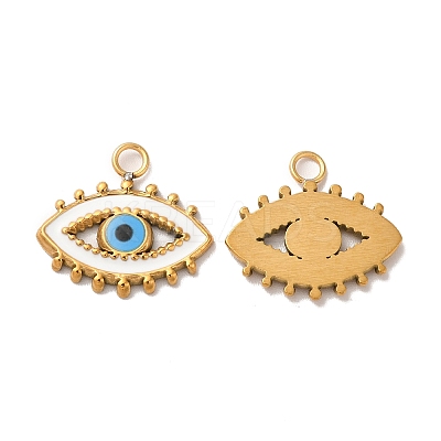 Ion Plating(IP) 304 Stainless Steel Enamel Pendants STAS-A080-18G-1