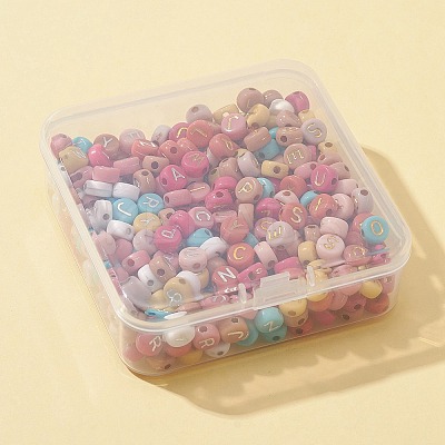 50G 2 Colors Opaque Mixed Color Acrylic Beads SACR-FS0001-10-1