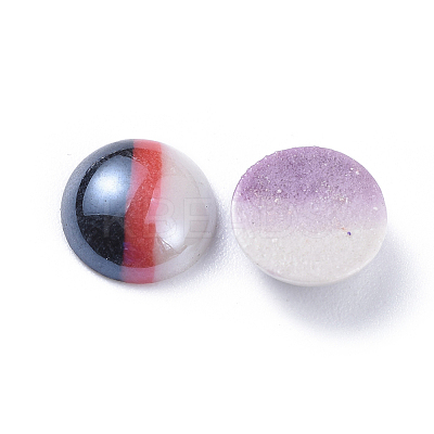 Opaque Glass Cabochons GGLA-S038-12-10mm-1
