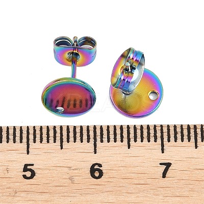 Ion Plating(IP) 304 Stainless Steel Stud Earring Findings STAS-P198-25-8mm-M-1