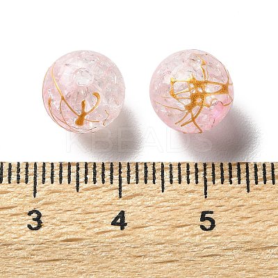 Transparent Crackle Acrylic Beads DACR-D300-01C-10mm-1