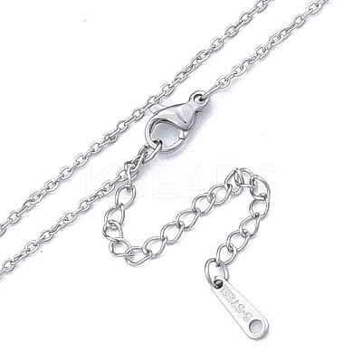 Non-Tarnish 304 Stainless Steel Cable Chains Necklace for Men Women LS-NJEW-N050-A04-S15-1
