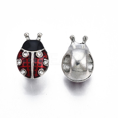 Rack Plating Alloy Enamel European Charms MPDL-N039-223-1