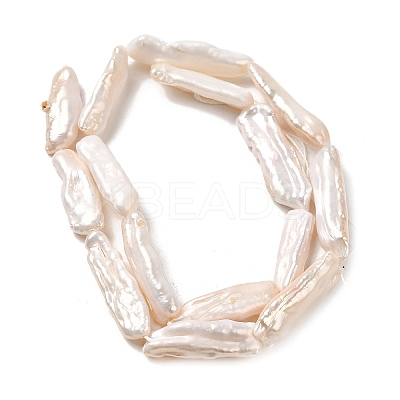 Natural Baroque Pearl Keshi Pearl Beads Strands PEAR-E016-016-1