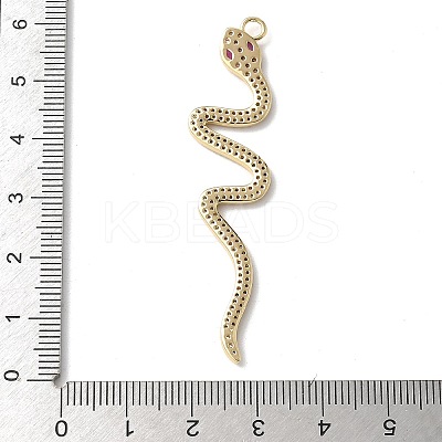Rack Plating Brass with Cubic Zirconia Pendants KK-S504-01G-1