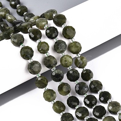 Natural Chinese Jade Beads Strands G-B153-A15-1